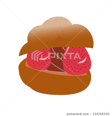 奶油泡芙:草莓和巧克力奶油 奶油泡芙:草莓和巧克力奶油 134268104