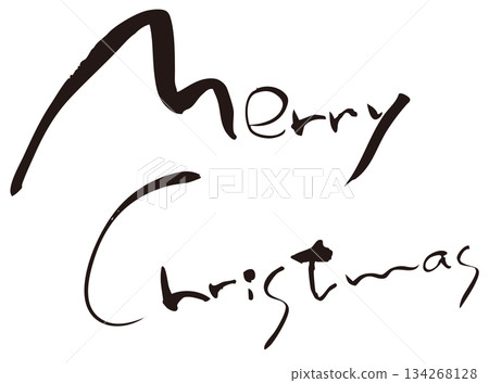 書法作品 矢量圖 聖誕快樂 134268128