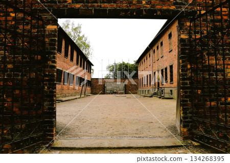 The "Black Wall" where prisoners were executed on the grounds of the Auschwitz concentration camp The "Black Wall" where prisoners were executed on the grounds of the Auschwitz concentration camp 134268395
