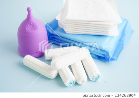 Sanitary hygiene set for woman menstrual period cycle protection. 134268904
