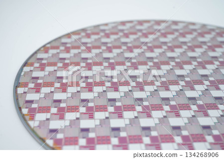 Silicon wafer for manufacturing semiconductor of integrated circuit. 134268906
