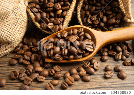 Coffee bean for drink in morning, nature food. Coffee bean for drink in morning, nature food. 134268920