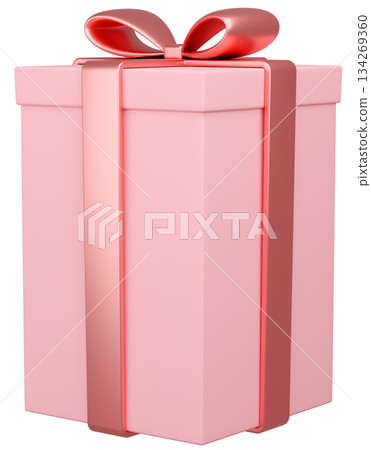 3D illustration_present_pink 3D illustration_present_pink 134269360