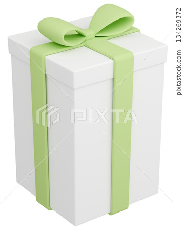 3D illustration_present_yellow-green 3D illustration_present_yellow-green 134269372