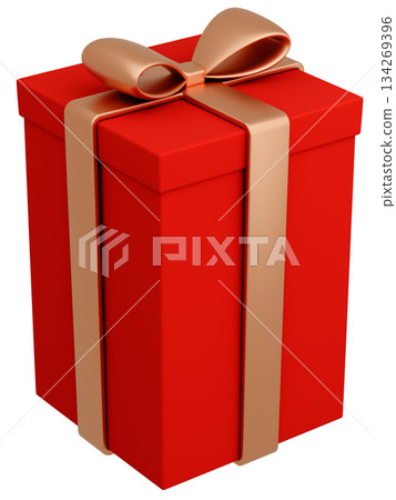 3D 插畫_禮物_紅色 134269396