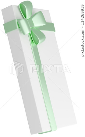 3D illustration_present_yellow-green 3D illustration_present_yellow-green 134269919