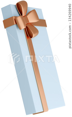 3D illustration_present_light blue 3D illustration_present_light blue 134269940