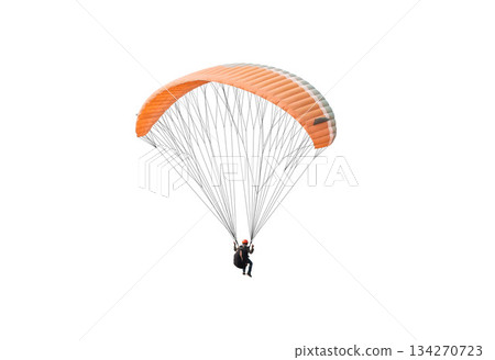 Bright colorful parachute on white background, isolated. 134270723