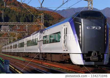 中央線特快列車梓/開司號（E353系列列車）上的秋葉美景 134271046