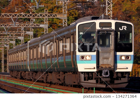 [CO] 中央本線211系列車上的秋葉（分列列車：高尾⇔松本） 134271364