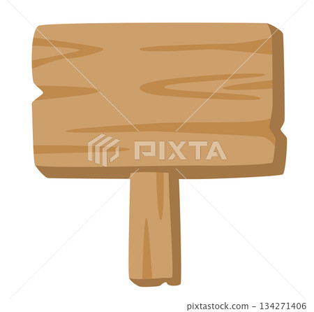 簡單的木製招牌插圖（無文字）/木製招牌插圖 134271406