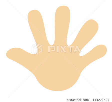 手掌圖示（無文字，空白手掌） 134271407