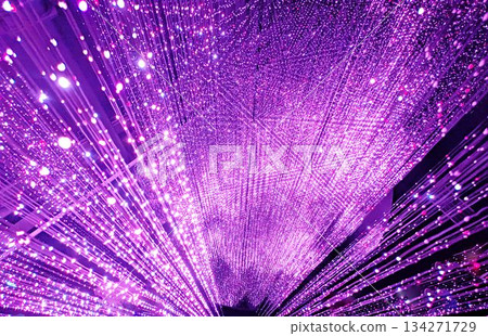Immersive Digital Art Purple Illuminated Technology Background 134271729