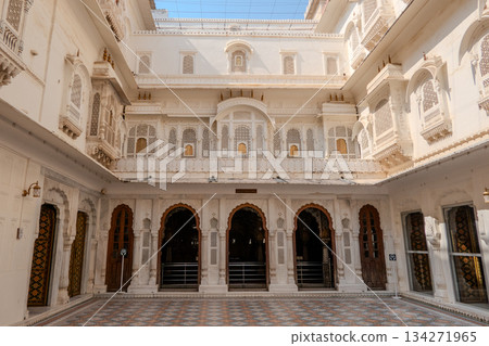 India, Bikaner, the inner courtyard of Junagarh Fort, an important historical monument located in Bikaner India, Bikaner, the inner courtyard of Junagarh Fort, an important historical monument located in Bikaner 134271965
