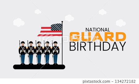 National Guard Birthday Honoring Heroes and Protectors design templet 134272182