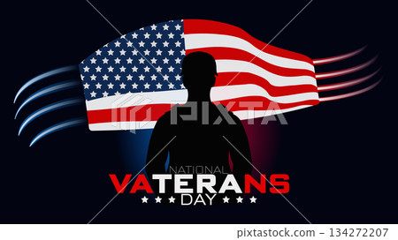 National Veterans Day Tribute to Service and Sacrifice design templet 134272207