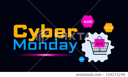 Cyber Monday Biggest Online Shopping Deals Design templet Cyber Monday Biggest Online Shopping Deals Design templet 134272249