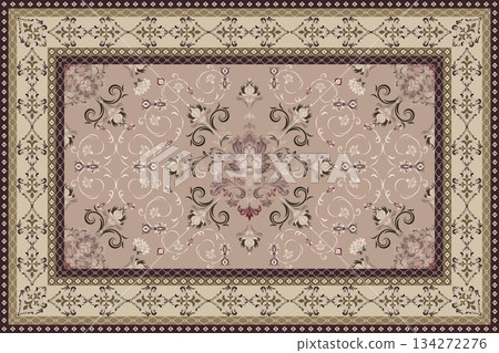 Vintage Arabic pattern.Persian colored carpet.Ikat ethnic style moroccan rug and carpet.Rich ornament for fabric design,handmade,interior decoration,rug,tapis,yoga mat,textiles.Multicolored background Vintage Arabic pattern.Persian colored carpet.Ikat ethnic style moroccan rug and carpet.Rich ornament for fabric design,handmade,interior decoration,rug,tapis,yoga mat,textiles.Multicolored background 134272276