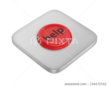 Red round help button Red round help button 134272542