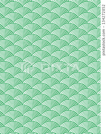 Green Seigaiha pattern Green Seigaiha pattern 134272852