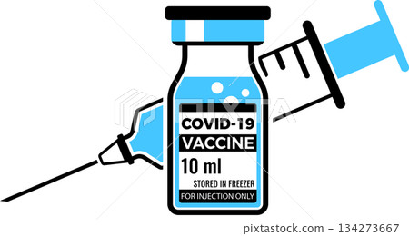 Covid-19 coronavirus vaccine and syringe Covid-19 coronavirus vaccine and syringe 134273667