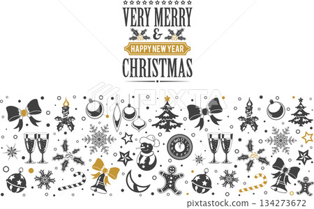 Christmas and New Year Banner Christmas and New Year Banner 134273672