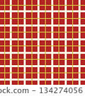 red, white and gold check 134274056