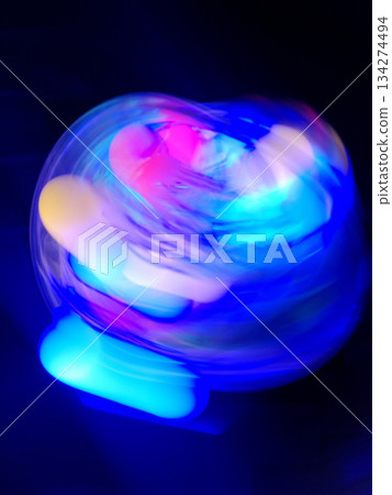 Glowing multicolor bands stretch diagonally with smooth dynamic motion. Glowing multicolor bands stretch diagonally with smooth dynamic motion. 134274494