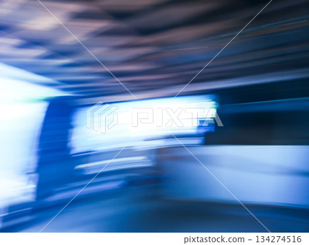 Bokeh defocused blurry video shooting production interior in studio Bokeh defocused blurry video shooting production interior in studio 134274516