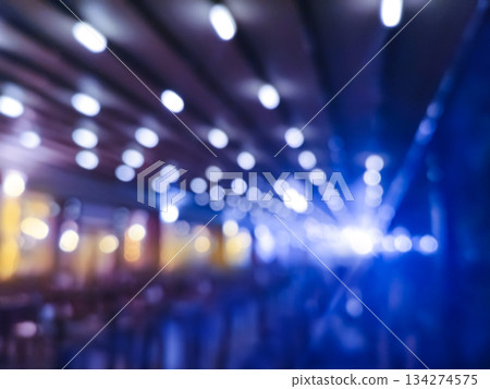 Abstract circular bokeh background with coffee shop or cafe interior 134274575