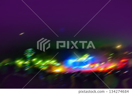 Blurred crowds on night music festival background 134274684