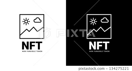 Nft logo icon. Vector nft artwork picture sign Nft logo icon. Vector nft artwork picture sign 134275221