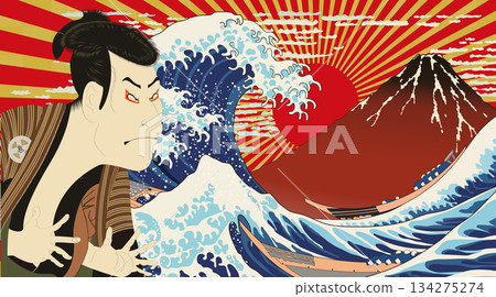 Ukiyo-e style illustration 134275274
