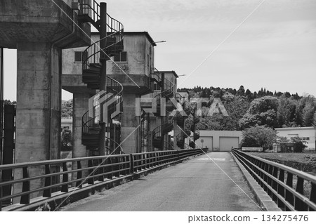 Arase Bridge Movable Weir Arase Bridge Movable Weir 134275476