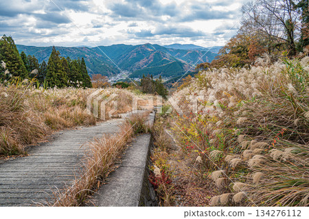 從京都府笠木町桐山腰眺望笠木山脈 134276112