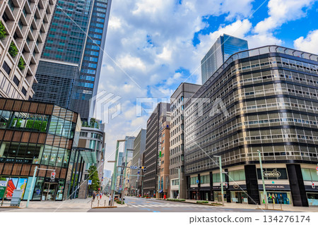 Tokyo Chuo Ward Nihonbashi cityscape near Nihonbashi intersection 134276174