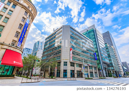 Tokyo Chuo Ward Nihonbashi cityscape near Nihonbashi 2-chome intersection 134276193