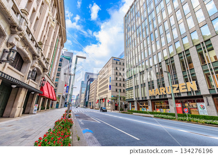 Tokyo Chuo Ward Nihonbashi cityscape near Nihonbashi 2-chome intersection 134276196