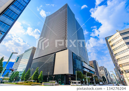 Tokyo Chuo Ward Kyobashi cityscape near Nihonbashi 3-chome intersection Tokyo Chuo Ward Kyobashi cityscape near Nihonbashi 3-chome intersection 134276204