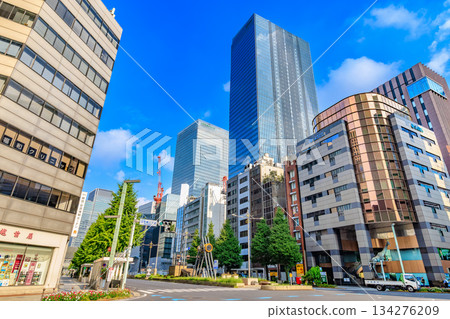 東京中央區日本橋日本橋三丁目十字路口附近的城市景觀 134276209