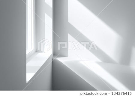 An abstract composition of a minimalist space where light and shadow intertwine. A conceptual visual where serenity and sophistication intersect. An abstract composition of a minimalist space where light and shadow intertwine. A conceptual visual where serenity and sophistication intersect. 134276415