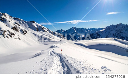 【AI生成影像】清晨,雪山地區景色令人心曠神怡,美不勝收。 【AI生成影像】清晨,雪山地區景色令人心曠神怡,美不勝收。 134277026