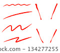 Handwritten marker illustration line drawing material written with a pen 134277255