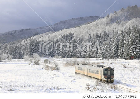 Banetsu西線與雪景 134277662