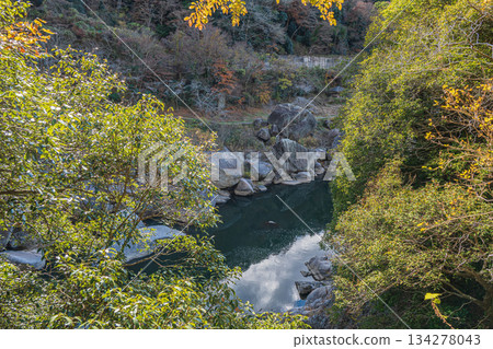 京都府笠木町木津川初冬景色 京都府笠木町木津川初冬景色 134278043