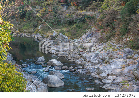 Early winter scenery of the Kizugawa River, Kasagi Town, Kyoto Prefecture Early winter scenery of the Kizugawa River, Kasagi Town, Kyoto Prefecture 134278072