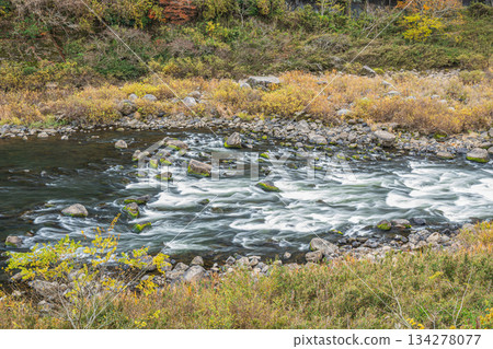 京都府笠木町木津川初冬景色 京都府笠木町木津川初冬景色 134278077
