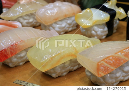 Food sample Nigiri sushi that looks exactly like the real thing Food sample Nigiri sushi that looks exactly like the real thing 134279015