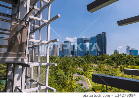 Pupha Mahanatee Park in Queen Sirikit and BTS building, Bangkok 134279094