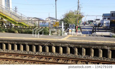 JR Uchibo Line Iwane Station building, East Exit, where a simple Suica ticket gate and a boarding station certificate issuing machine are located 134279109